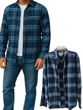 Lucky Brand Saturday Stretch Men’s Classic Fit Cotton Long Sleeve Shirt - Large